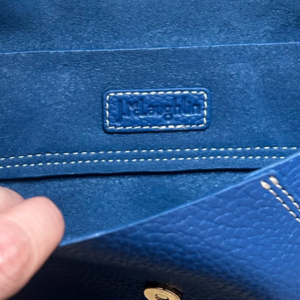 J.McLaughlin Leather Slim Envelope Clutch - Picture 6 of 10